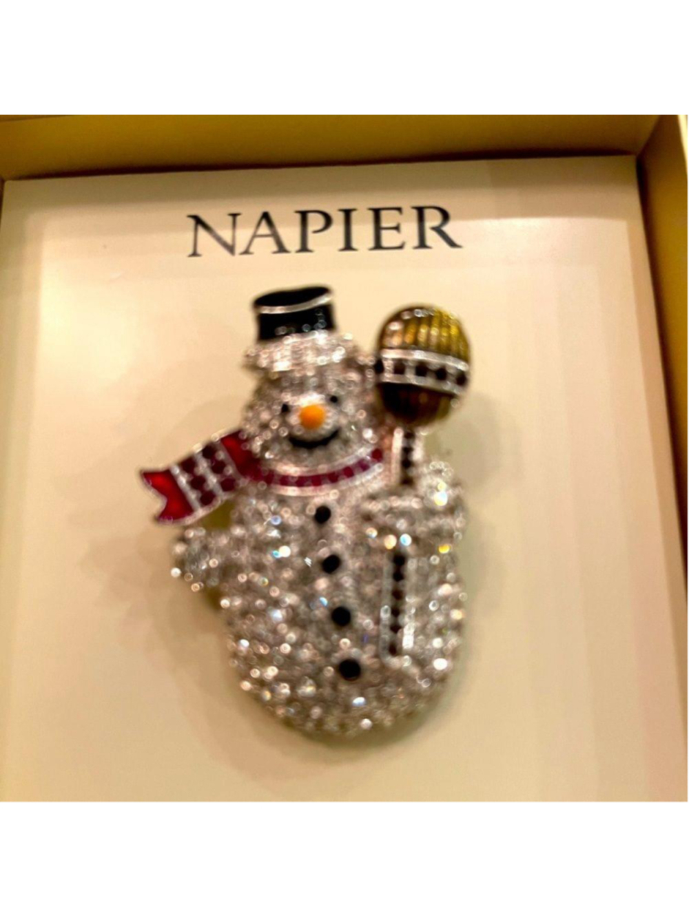 Napier Snowman Pin, new in box
